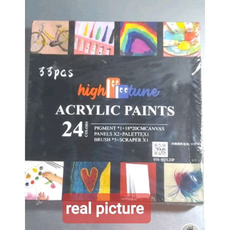 

Hightune cat acrilik 24 warna lengkap dengan alat lukisnya 12ml.