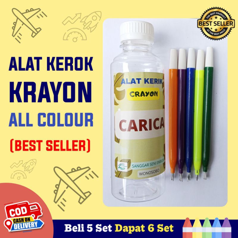 

KEROK KRAYON CARICA WARNA RANDOM + BONUS KUAS KRAYON