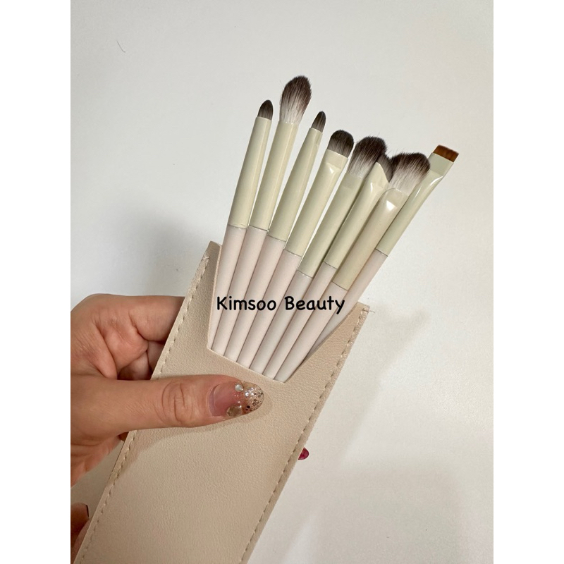 Set 8Pcs Nude Kuas Make Up Brush Eyeshadow Profesional Kuas Detail Mata Set Make Up