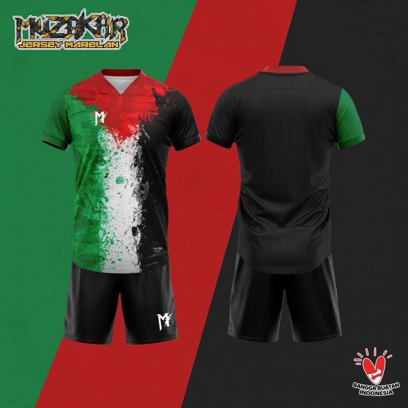 Jersey Palestina ( Palestine ) Muzakar Apparel Made In Medan Premium Anti UV Jersey