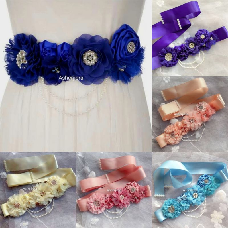 ( po 7 hari ) Ikat pinggang kebaya bunga pengantin kebaya , ikat pinggang maternity