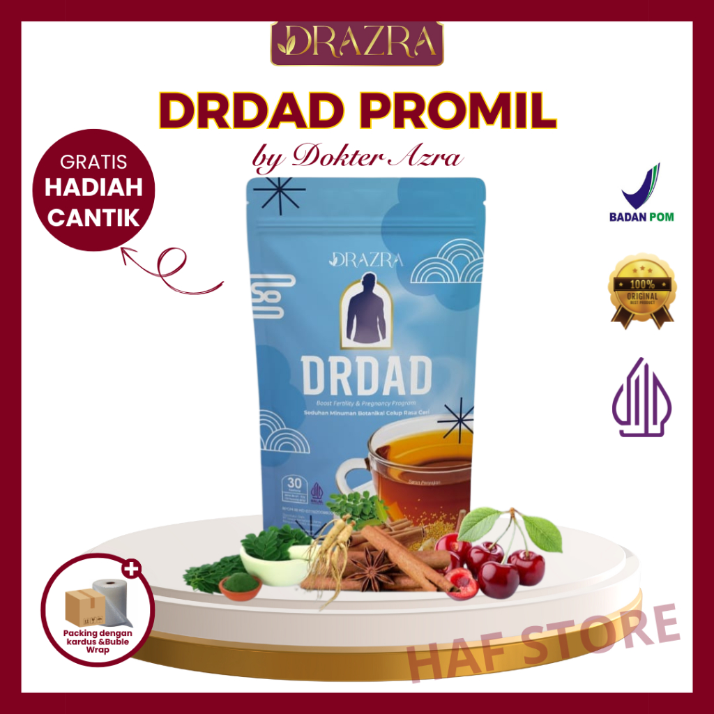 DRAZRA Teh Herbal Program Hamil Promil Suami Pria Ampuh DRMOM