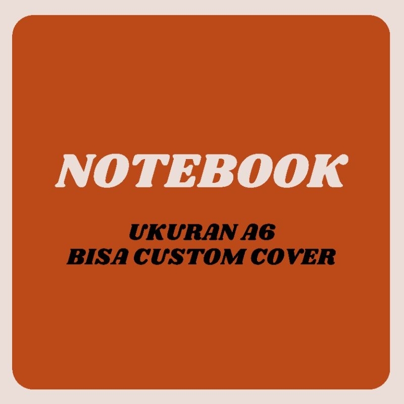 

Notebook A6/Binder A6 putih polos