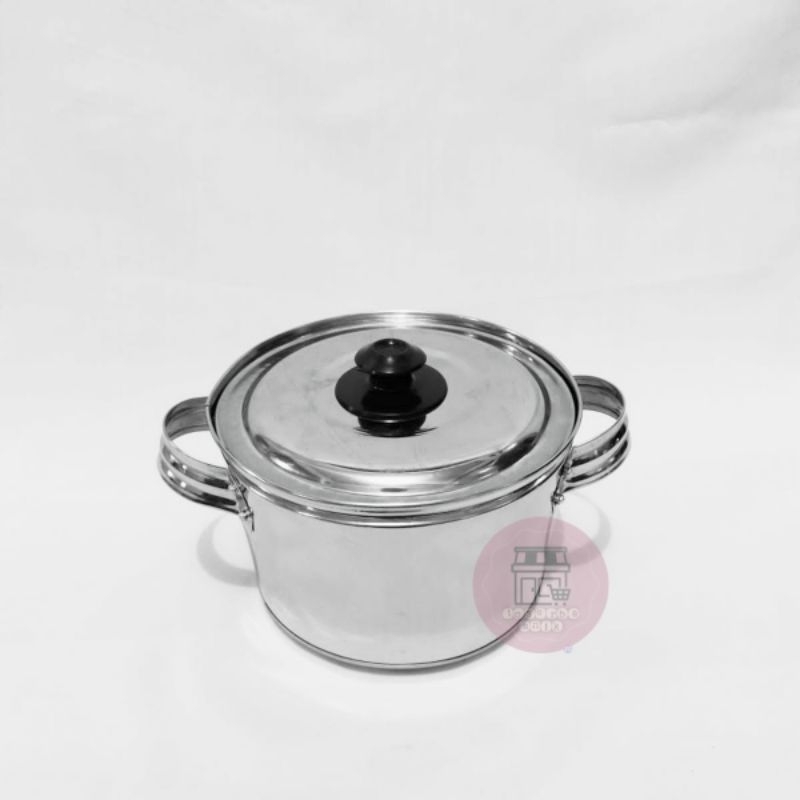 Panci sayur stenlis rebus dandang tutup stenlis