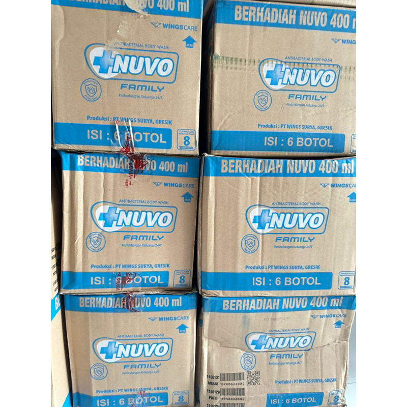1 DUS NUVO sabun cair Botol 550ml gratis 1 refill 400ml isi 6 banded / NUVO CAIR / NUVO banded