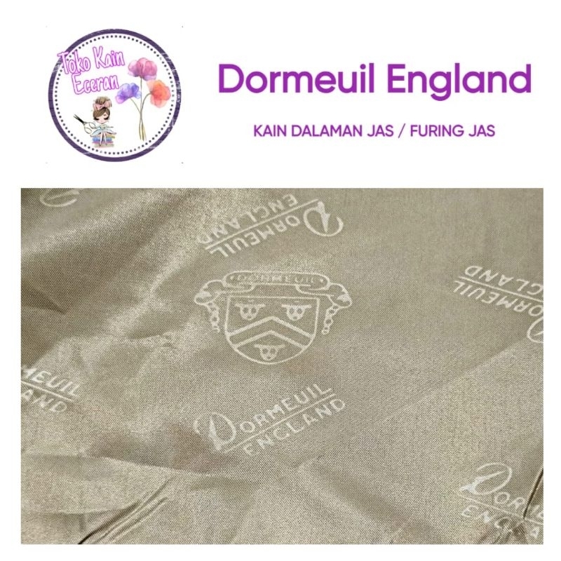 DORMEUIL ENGLAND PREMIUM Tebal kain Dormil furing satin Jas blazer Tuxedo tas Hitam Putih Warna ecer