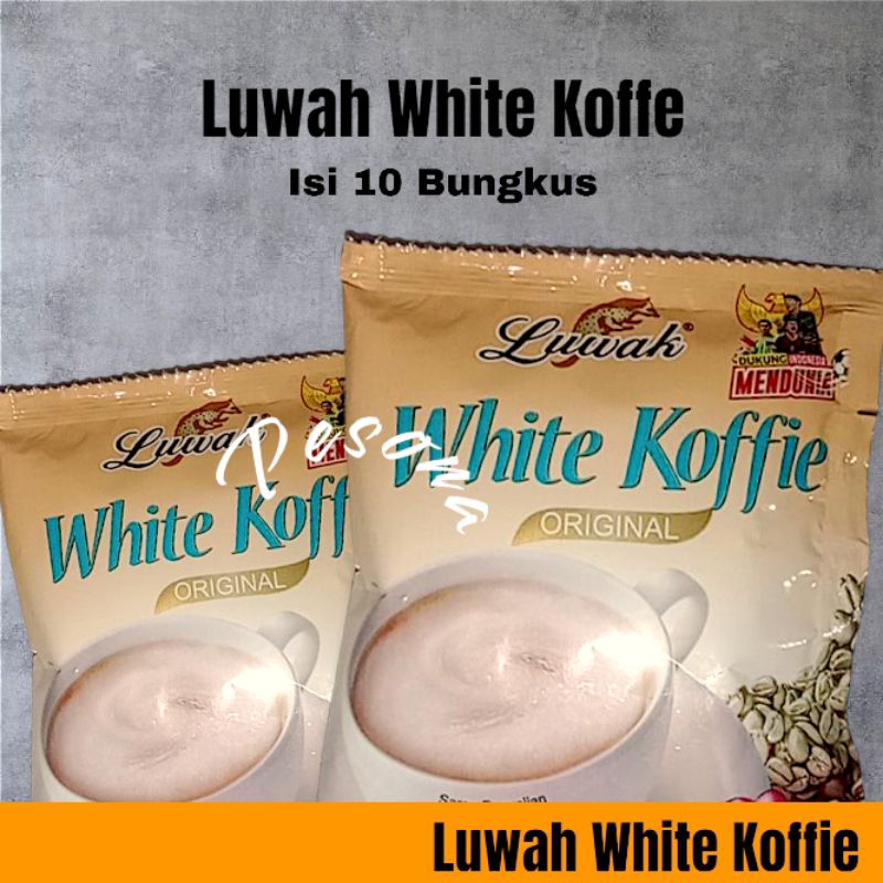 

Kopi Luwak White Koffie 1 Renceng 10 bungkus kopi tanpa ampas kopi luak luak wait kopi kopi putih