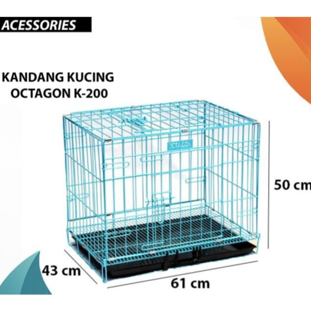 Kandang Hewan OCTAGON 60cm K-200 Kandang Anjing Kucing