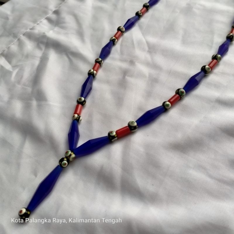 Kalung Lilis Lamiang biru 4 cm