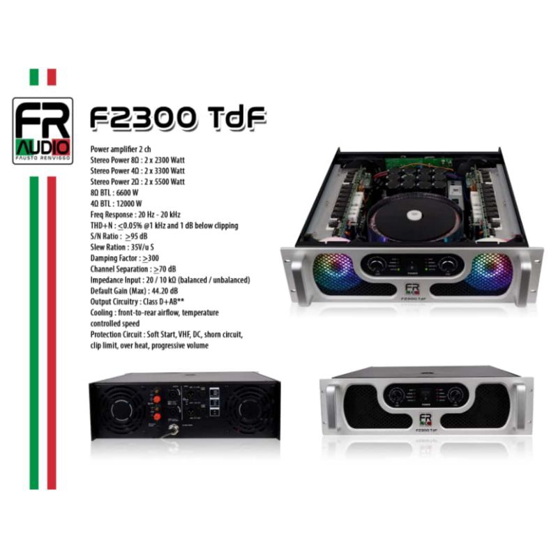 Power Amplifier 2 channel FRaudio F2300 TdF / Power FR audio F2300 TdF 2 channel