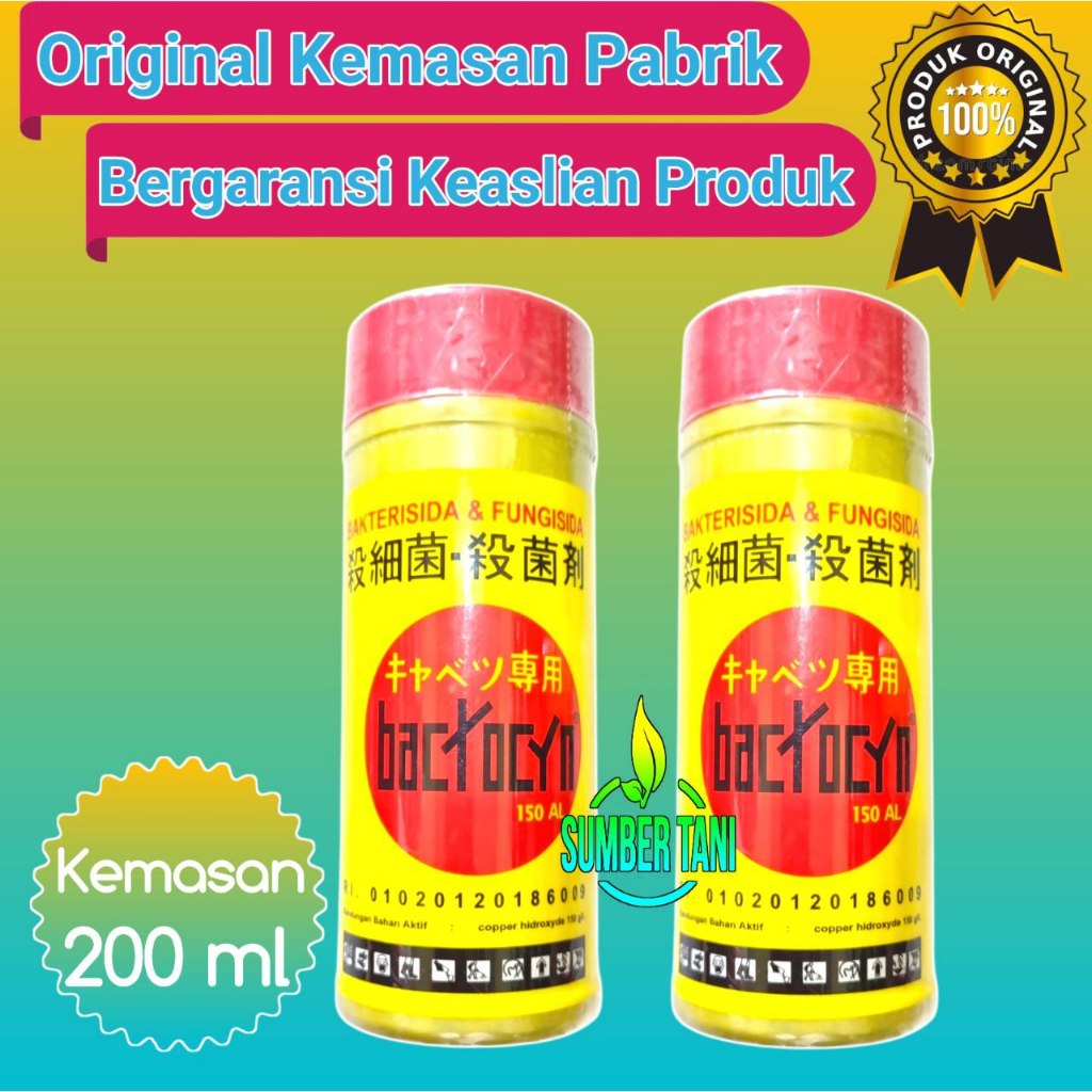 

Bactocyn 150AL | 200ml | Bakterisida + Fungisida | Bahan Aktif Tembaga Hidroksida