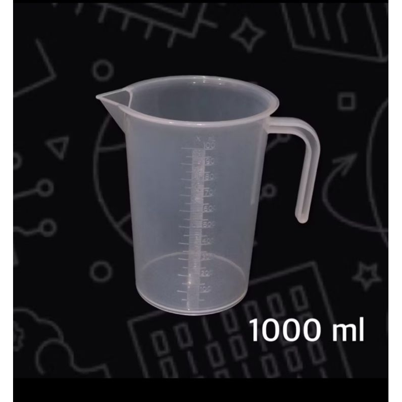 Gelas ukur plastik measuring cup gelas takar Import 250ml, 500ml, 1000ml