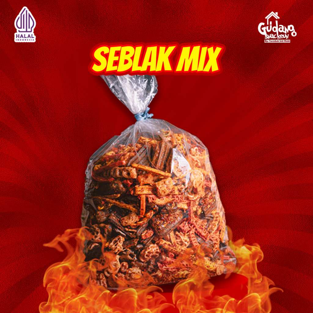

Seblak Campur / Kerupuk Mix Kemasan 100G Pedas Cikruh Gurih