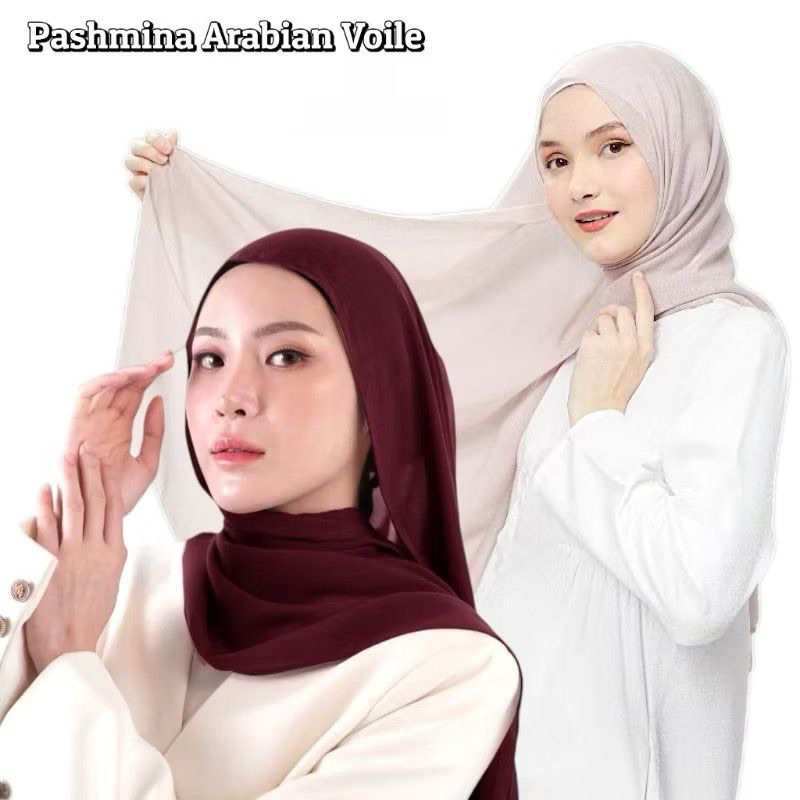 Pashmina Voal Premium/Pasmina Viscose Arabian Voile/Pashmina Voal Shawl Size 180x75