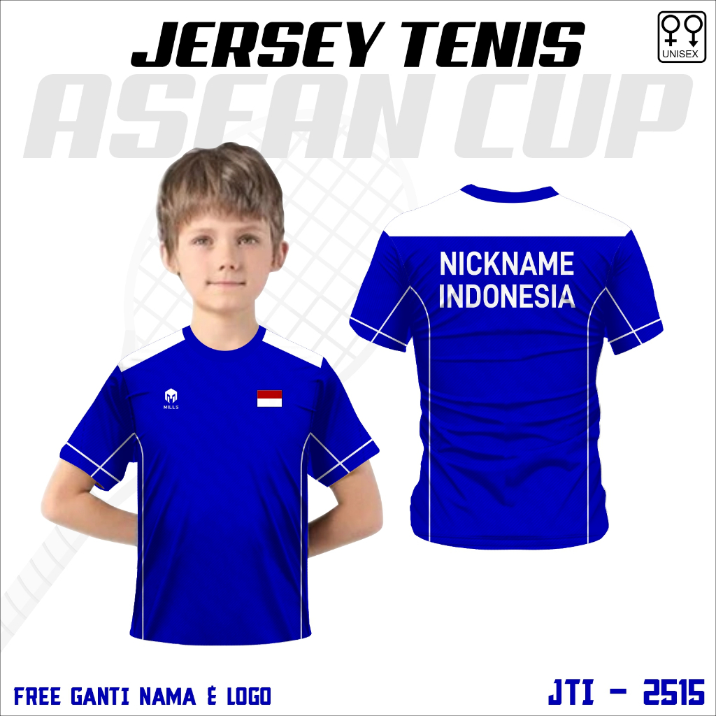 jersey tenis asean cup 2025 baju olahraga tenis lapangan kaos anak