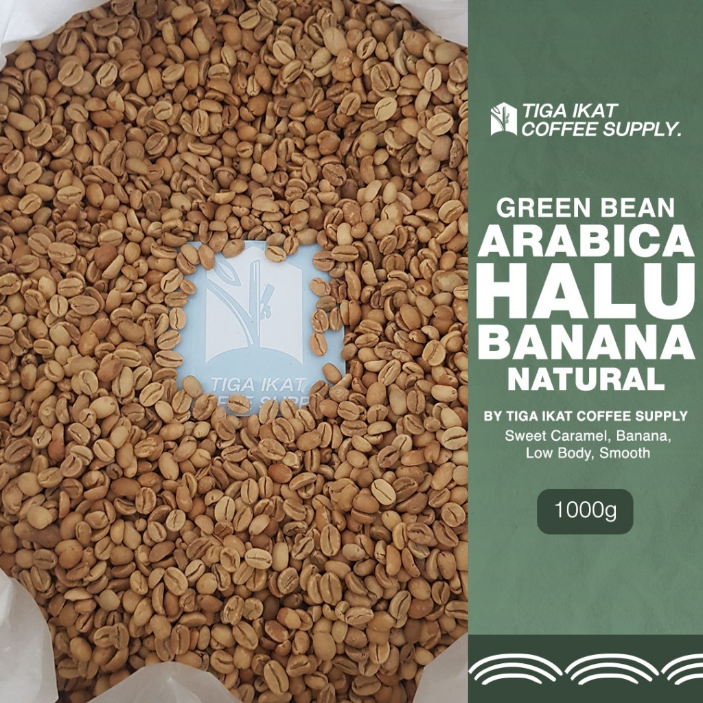 

Green Bean Arabica Gunung Halu Banana Natural 1 Kg - Biji Kopi Mentah
