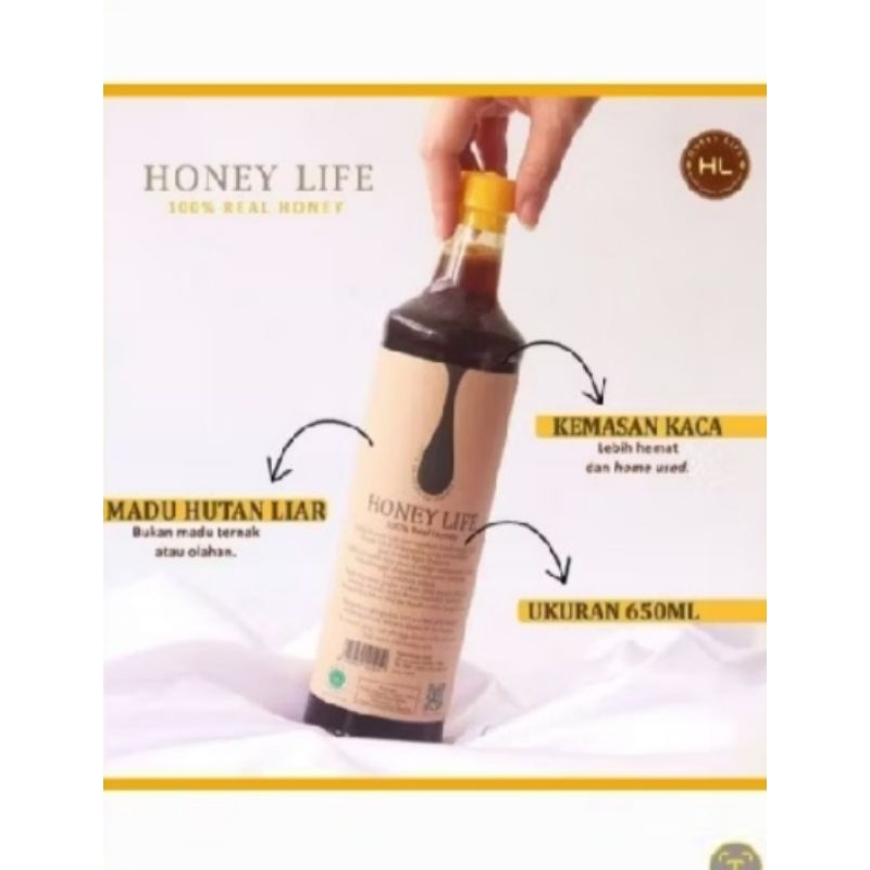 

Honey Life Madu Hutan 640ml Madu Asli Hutan Raw Wild Forest Honey