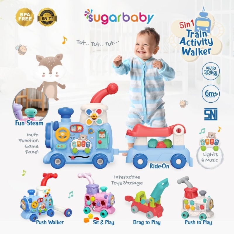 (D) BABY PUSH WALKER SUGAR BABY / NEWBIE TECH DAN SUGAR 5IN 1 PUSWALKER