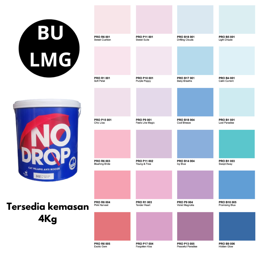 No Drop TINTING 4Kg || Cat Anti Bocor Kualitas Premium || Bisa Request Warna [No Drop Tinting 4Kg et
