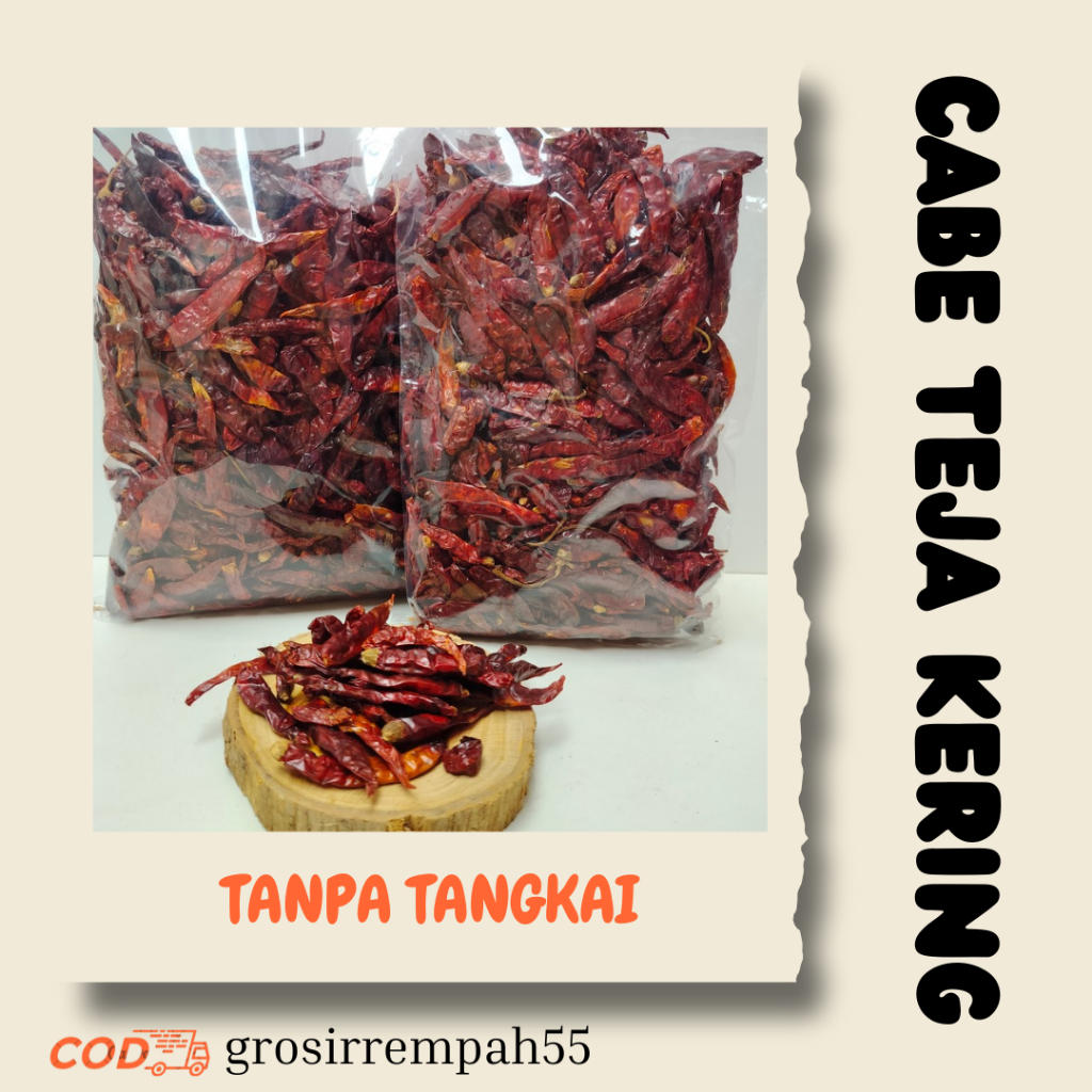 

CABE TEJA TANPA TANGKAI | CABE KERING TEJA PEDAS