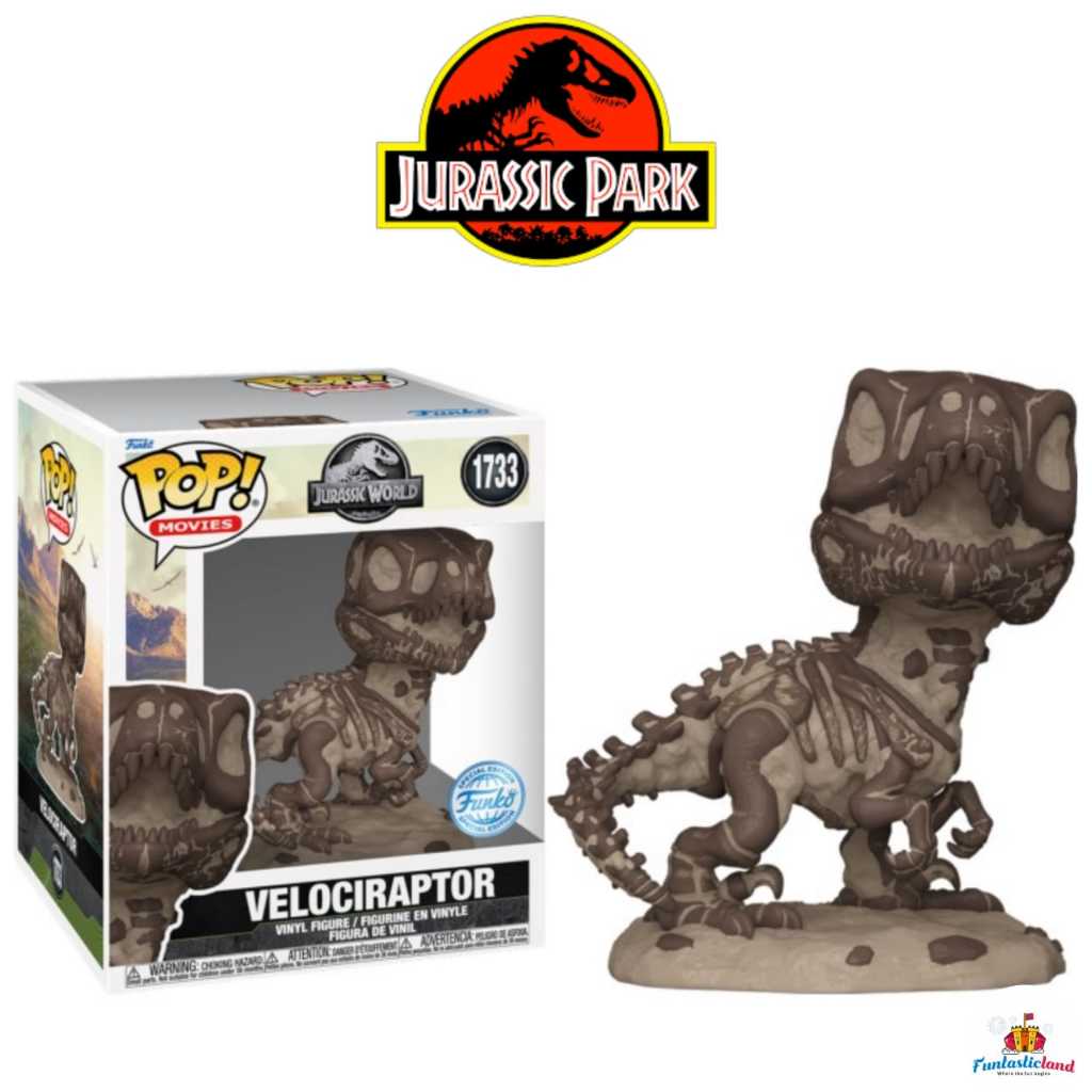 Funko POP Movies Jurassic Park - Velociraptor (Fossil) Super Sized 6" #1733