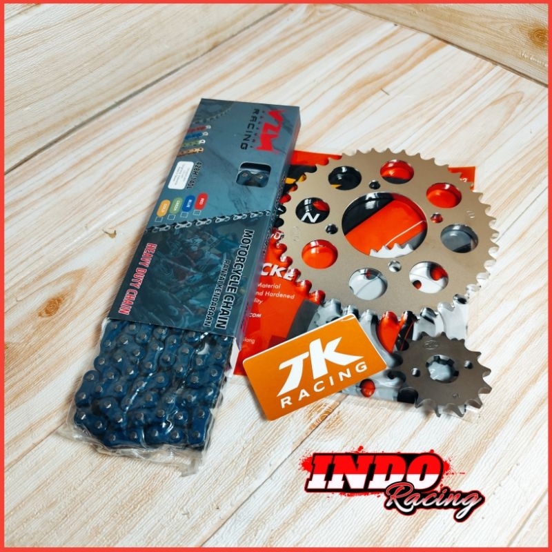 Gear Gir Set TK Racing 428 RX King Jupiter Z Vega R Vega Lama F1zr Mx Old New Rantai Biru 140L VZM R
