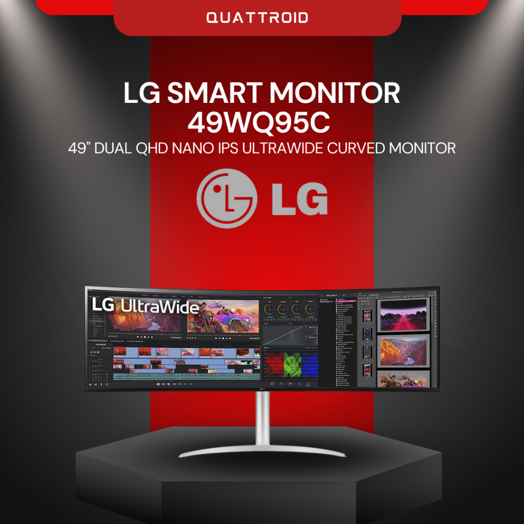 LG SMART MONITOR 49WQ95C 49" Dual QHD Nano IPS UltraWide Curved Monitor
