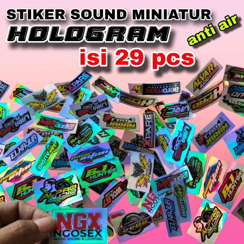 

STIKER SOUND MINIATUR ISI 29 PCS BAHAN HOLOGRAM