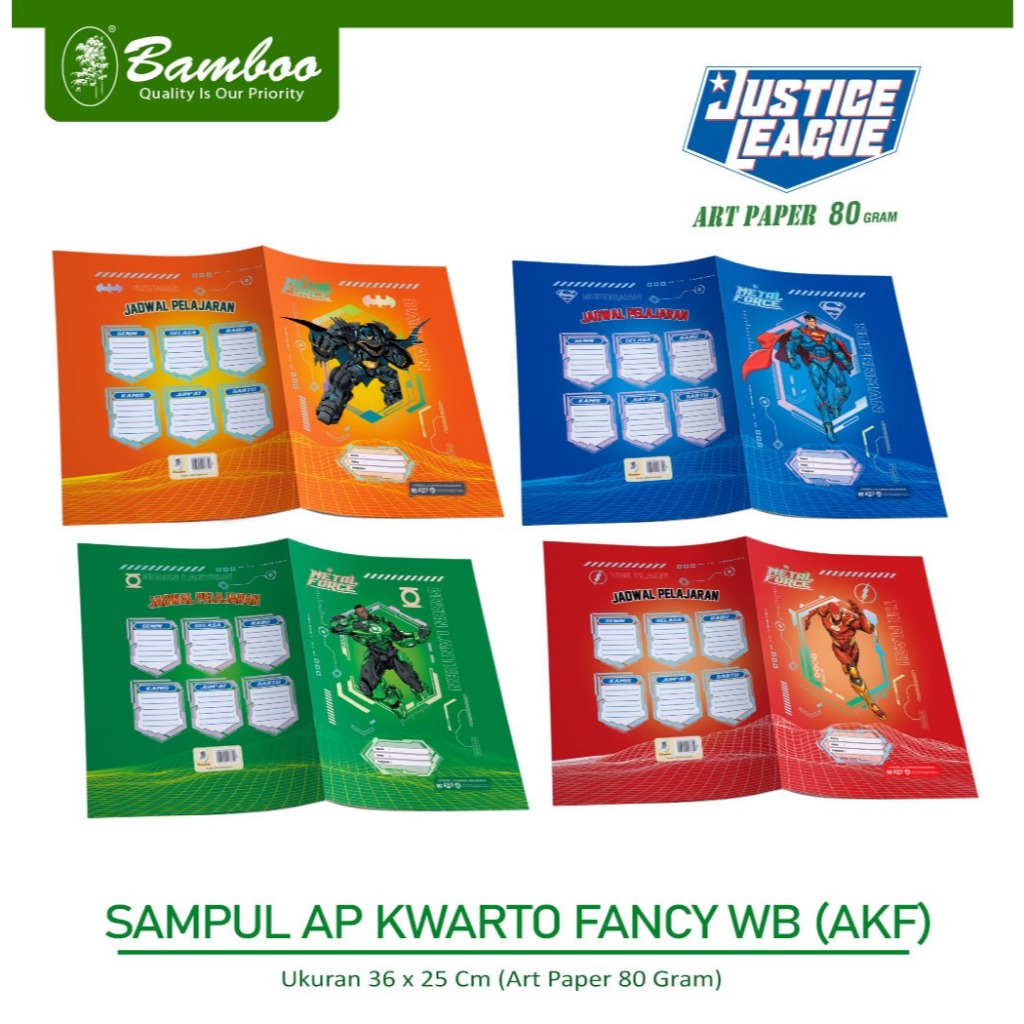 

Bamboo Sampul Art Paper Kwarto Fancy Justice League 2025 ( 20 Lembar )