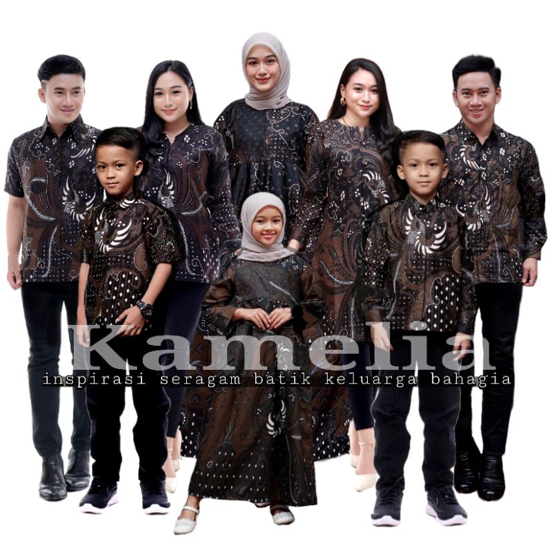 Baju batik seragam keluarga batik couple pasangan ayah ibu dan anak atasan batik pria wanita terbaru