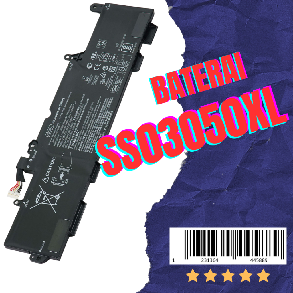Baterai Laptop SS03050XL HP ZBook 14U G5 / G6 HSN-L12C L23C L16C L17C | 11.55v | 50wh | 4330mAh