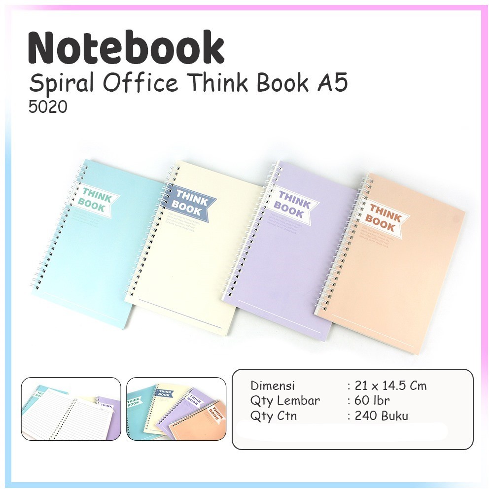 

NOTE BOOK SPIRAL A5 NO.5020