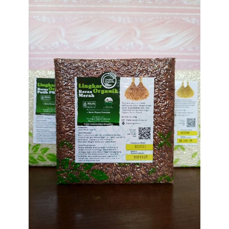 

LINGKAR ORGANIK Beras ORGANIK Merah Coklat Menthik Wangi Pandan Wangi 1kg
