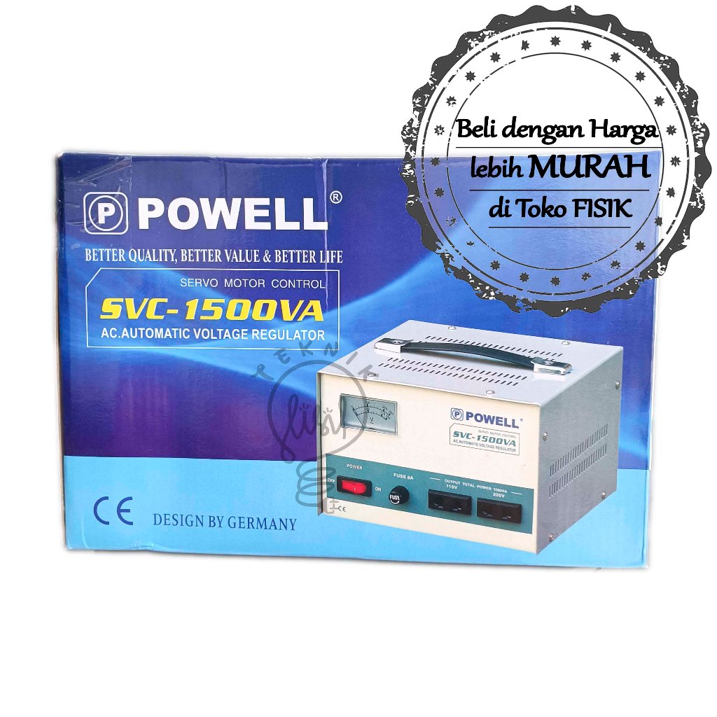 [LISIL TEKNIK] STABILIZER STAVOL POWELL 1500VA ORIGINAL 1500 VA WATT AC 110 220 VOLT