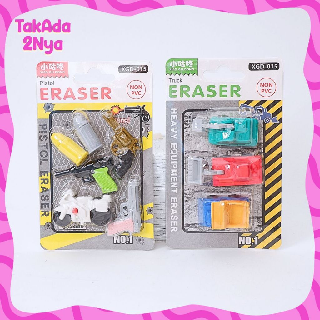 

Penghapus 3D Xiao Gu Dong Papan XGD-015 Truck Mobil Pistol Eraser Miniatur Hapusan Stip Setip