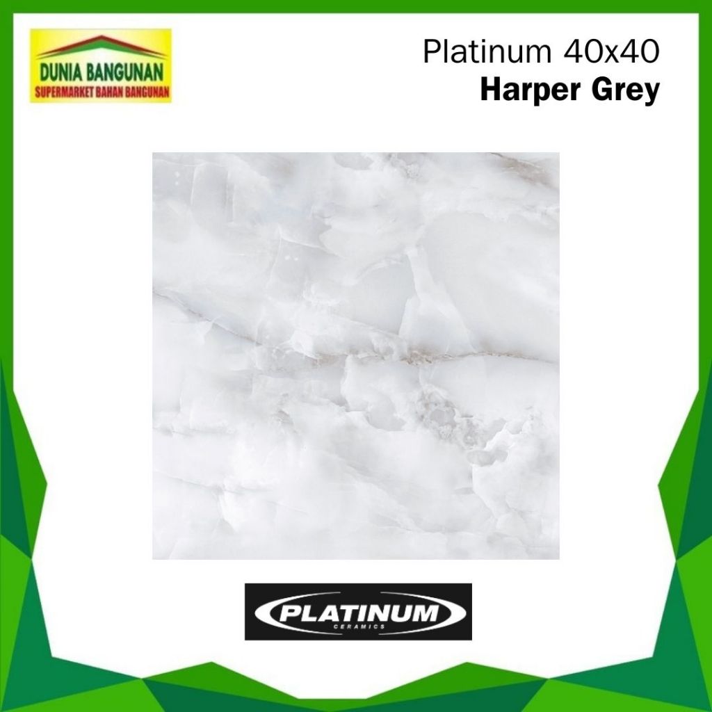 Keramik Platinum Harper Grey 40X40 Keramik Lantai