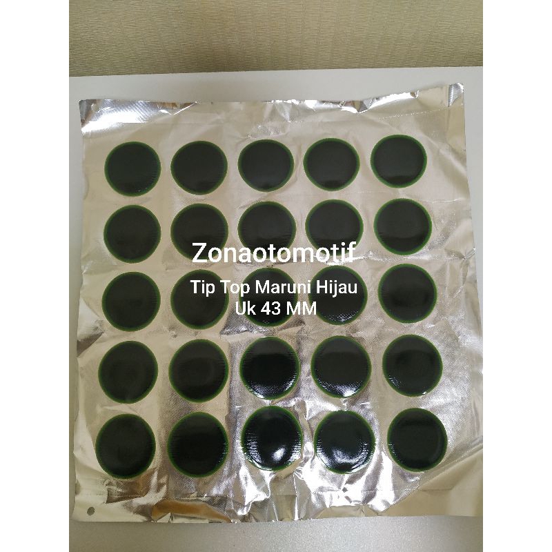 Tambalan Tip Top Maruni Hijau 43 MM