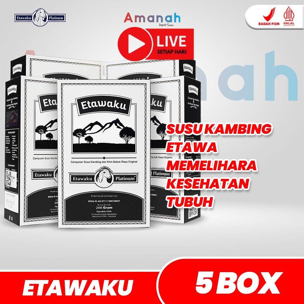 

Etawaku Platinum Paket 5 Box Susu Kambing Solusi Untuk Paru Paru Original