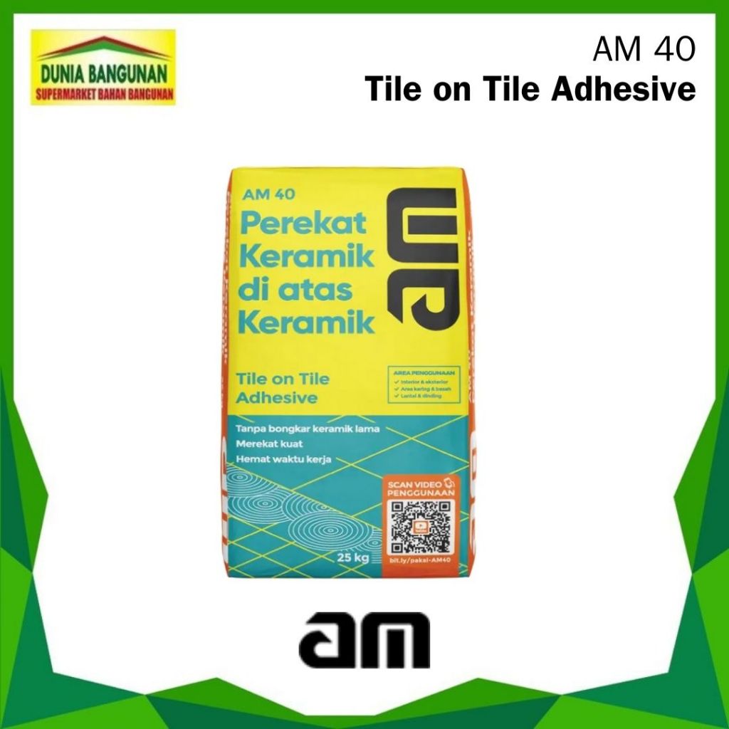 Semen AM 40 Perekat Keramik Di Atas Keramik 25 Kg