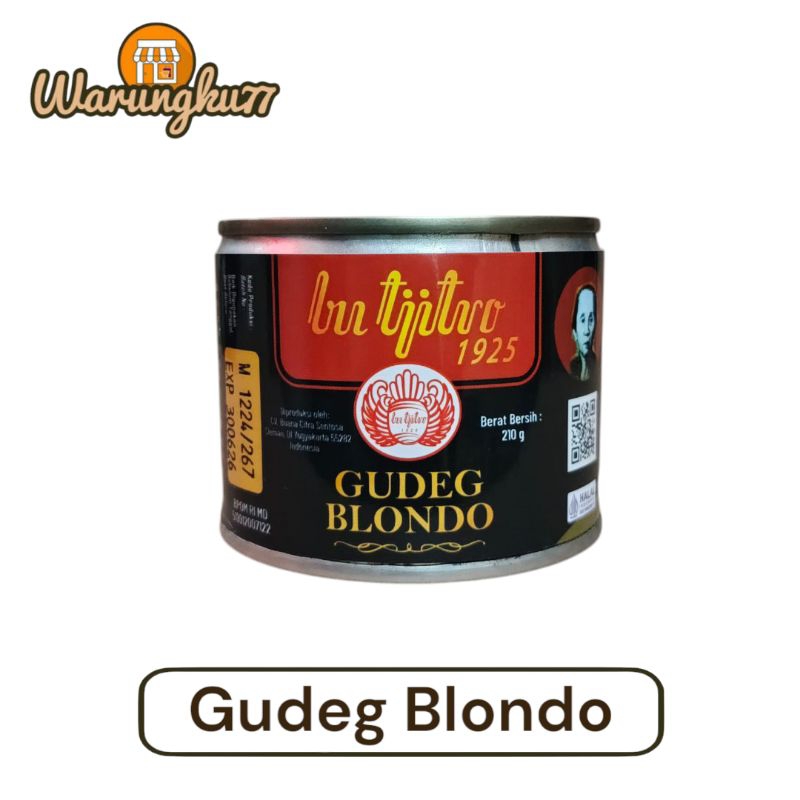 

Gudeg Kaleng Bu Tjitro Blondo [210 g] -Makanan Khas Jogja -Instan - Promo Free Packing Bubble Wrap