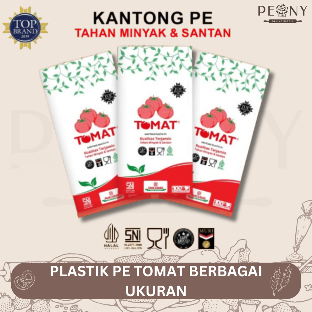 (1PAK) PLASTIK PE TOMAT BERBAGAI UKURAN / PLASTIK TOMAT 10 X 20 / PLASTIK TOMAT 12 X 25 / PLASTIK TO