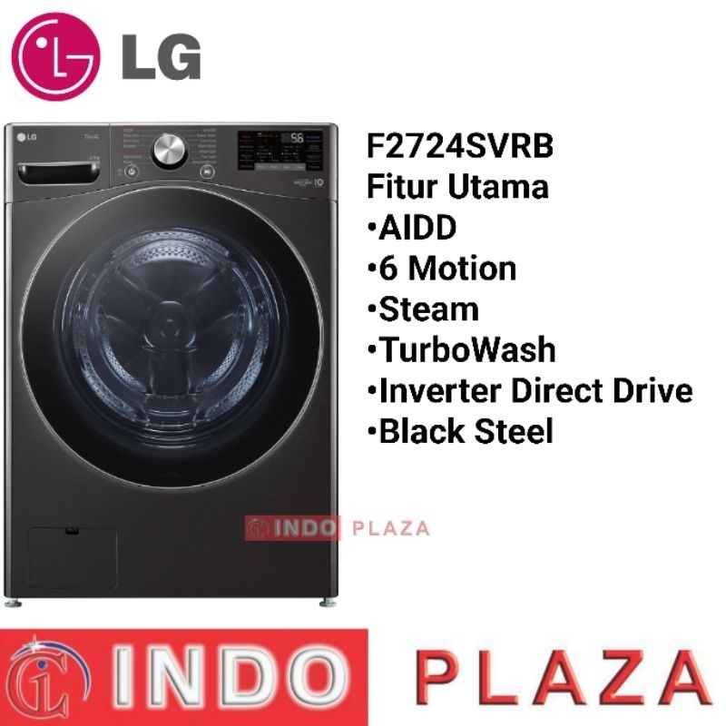 MESIN CUCI LG FRONT LOADING 24 Kg INVERTER AI DD F2724SVRB ThinQ