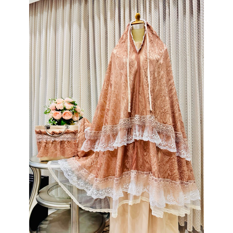 Iyadboutique | Mukena Brukat Fatimah Series Mewah