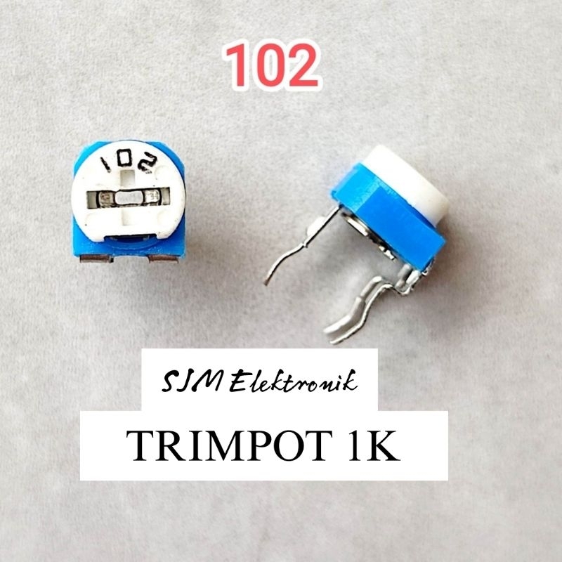 Trimpot 1k Potensio 1k VR 102 Variable Resistor Potensiometer 1k Trimpot 102