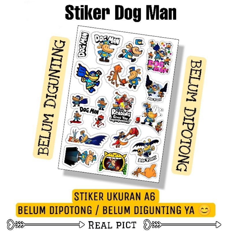 

STIKER DOG MAN / STIKER BELUM DIPOTONG BAHAN VINYL UKURAN A6 / STICKER DOG MAN / STIKER KARAKTER LUCU