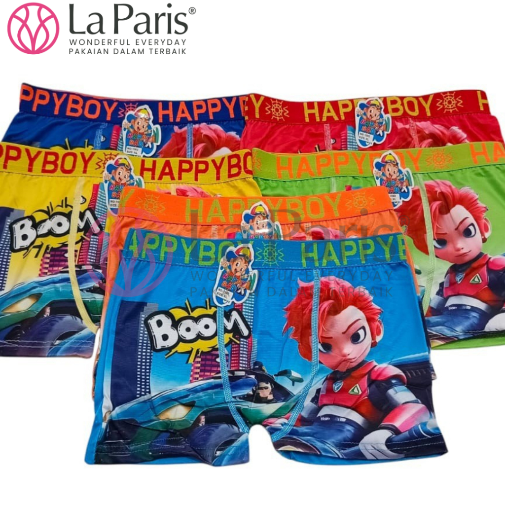 CD Celana Dalam Boxer Anak Cowok Good Quality Cotton Katun M - XL HAPPY BOY 1501 1502