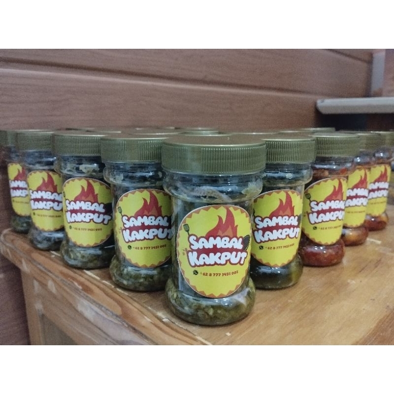 

Sambal cumi, ( sambal merah dan sambal ijo )