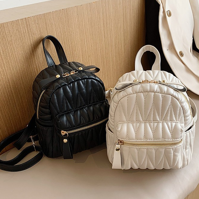 ALDILA - Tas Ransel Wanita Mini Lucu Tas Punggung Kecil Bahan Sintetis