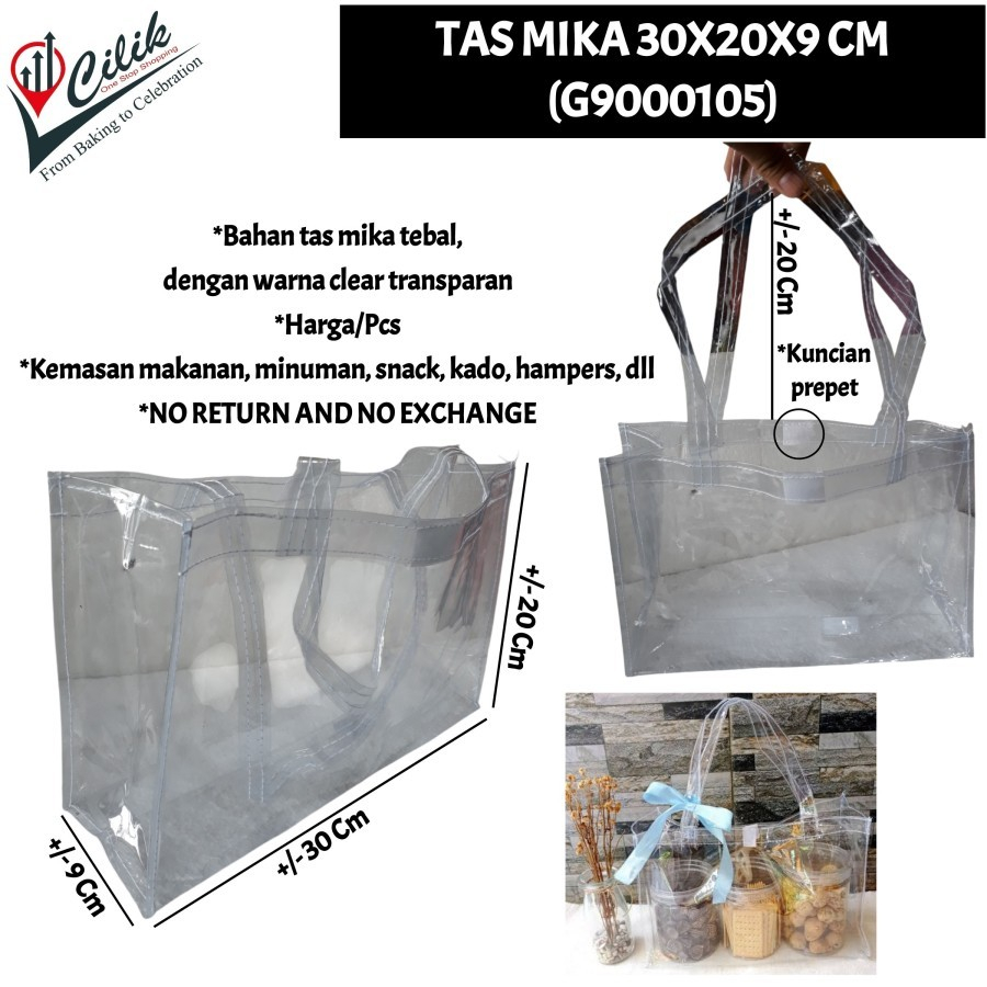 tas+rinjing+jinjing+tenteng+tali+bahan+plastik+mika+PVC+transparan+tebal+kuat+motif+ukuran+size+30x2
