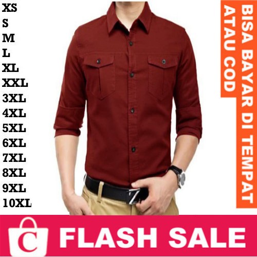 FORTKLASS FORTGLASS RISRUS FASHION SNOWSHOP CHAMELEON SBY Reguler Slim Fit Long Shirt Basic Plain Ke